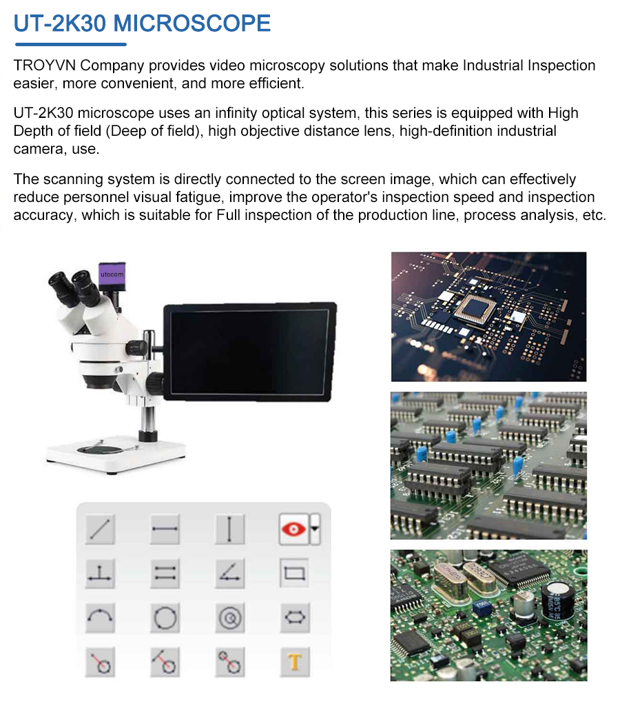 TROY 3D View Of Electric Microscope Model: UT-2K30/4K30-EP3D_B - Detail 6