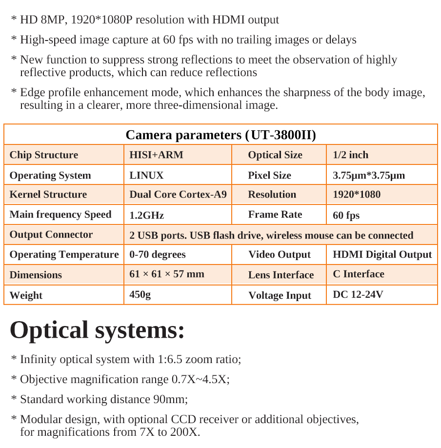 Industrial Video Microscope UT-3800II - Detail 1